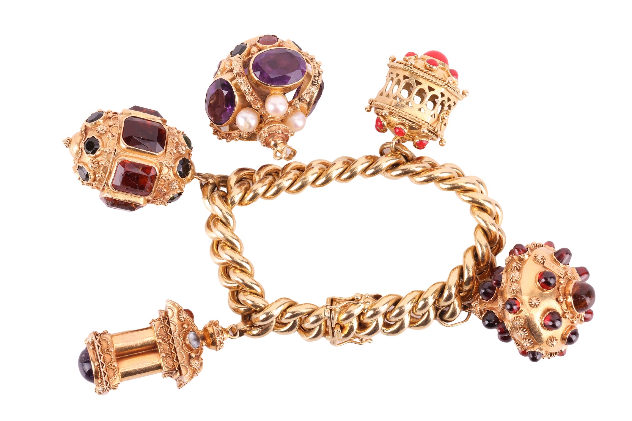 Carl Bucherer - an Etruscan revival charm bracelet